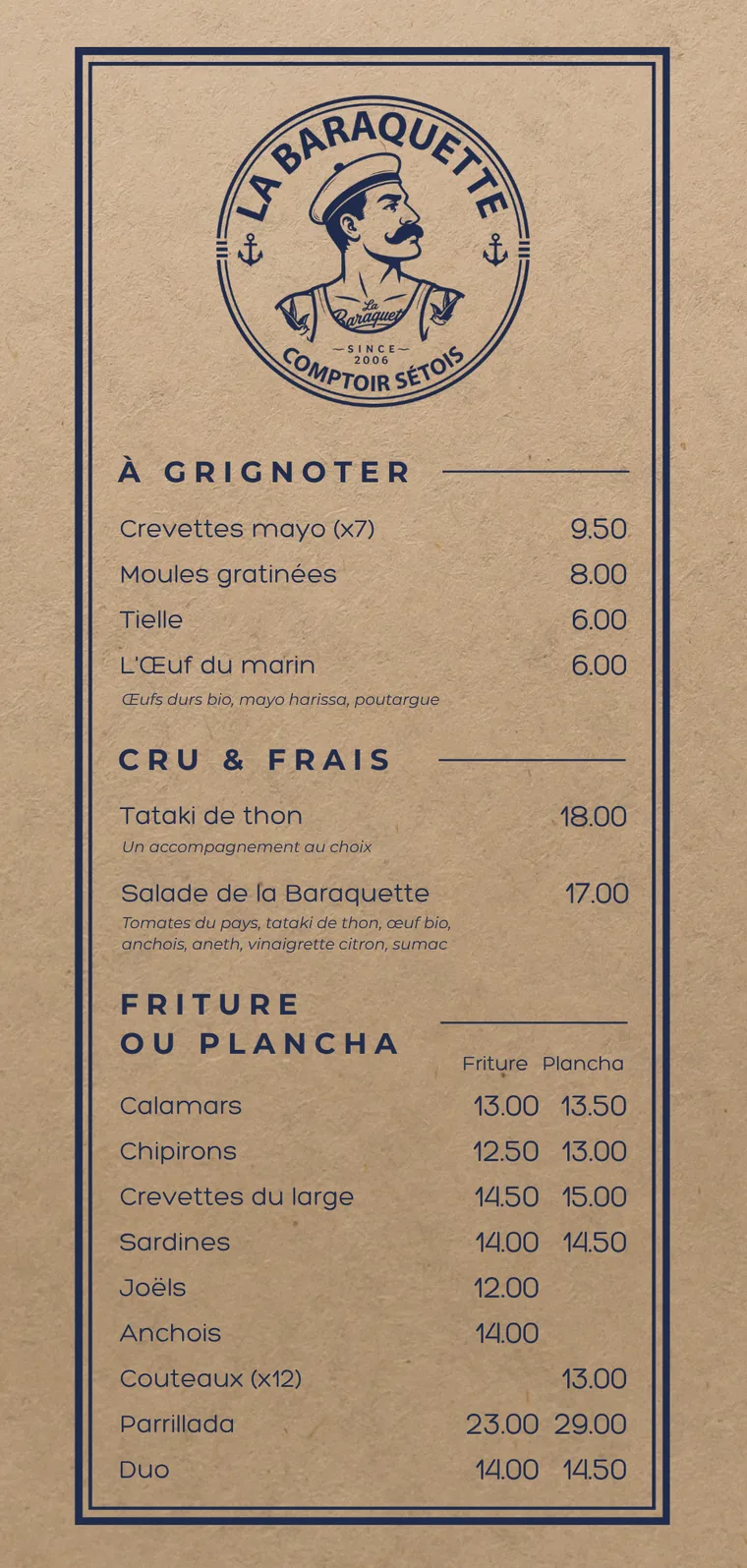 Carte du midi — recto