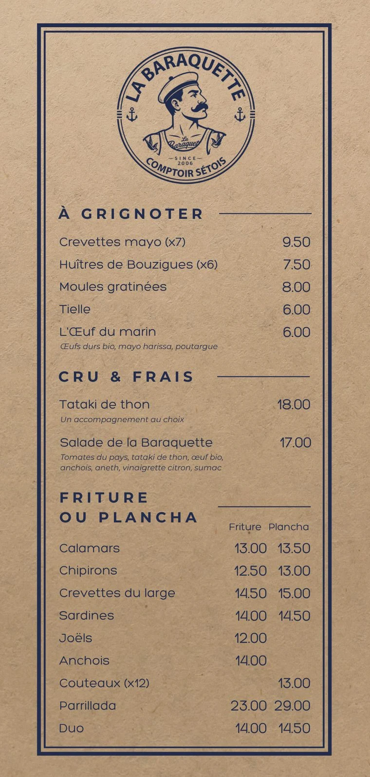Carte du midi — recto